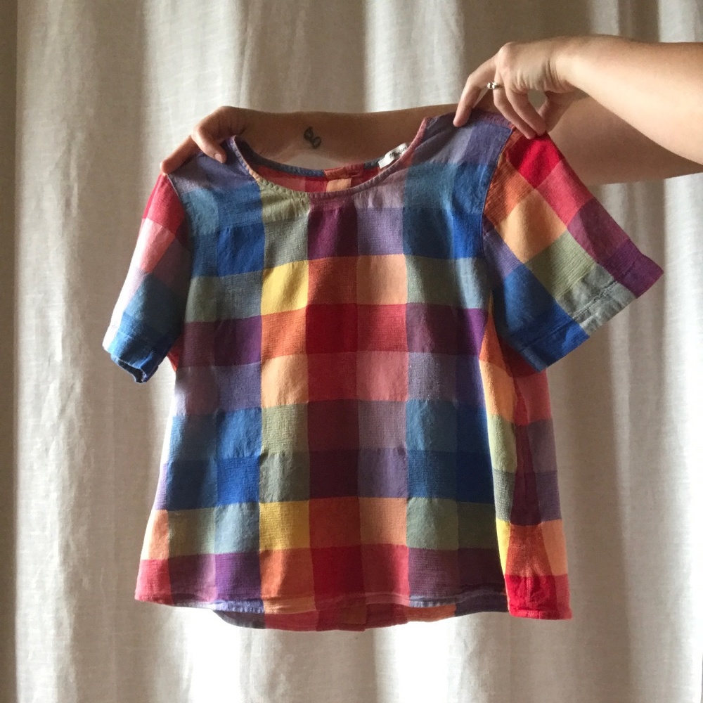 Madewell Boxy Button-Back top